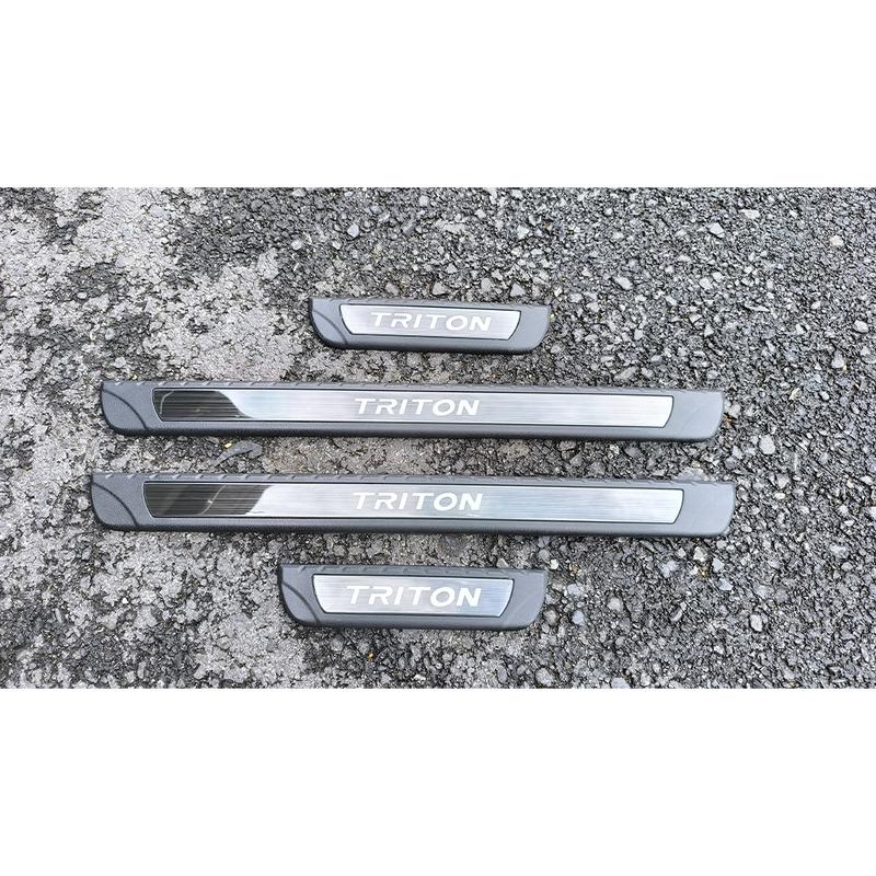 Car For Mitsubishi Triton  2024 2025 Accessories Door Sill Threshold Protector Trim Auto Scuff Plate Pedal Styling Stickers