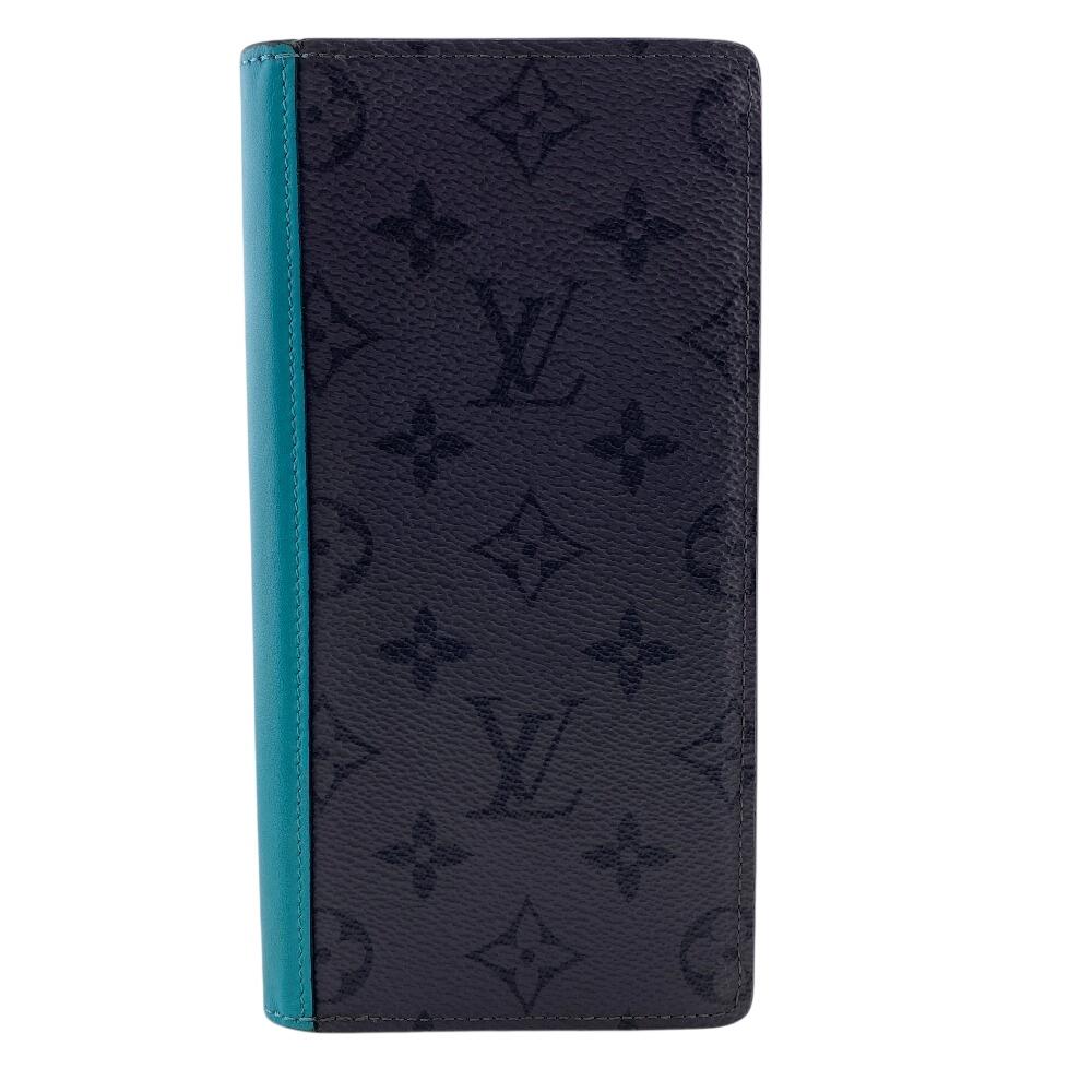 

LOUIS VUITTON M11467 Monogram Eclipse Reverse шкіра Брацца Портфейль NM Гаманець чорна шкіра чоловічий Вживаний