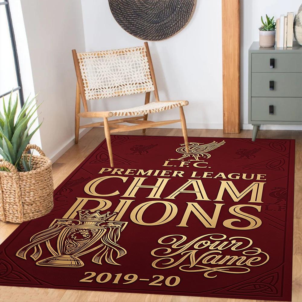 Liverpool Fc Customized Name Area Rug Design For Study Room Dining Room Outdoor Kitchen Antislip Carpet Office Home Decor Birthdaychristmas Gift