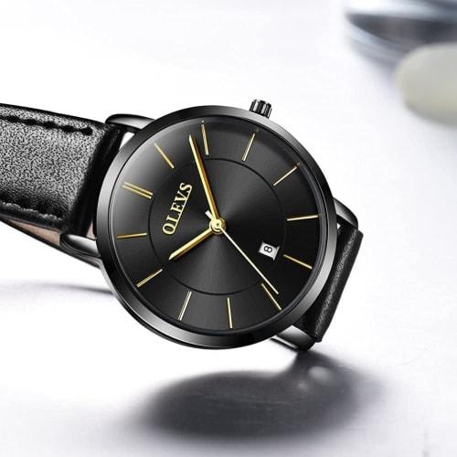 Women's Watch, Blue, Stylish, Arm Watch, Waterproof, Ultra Thin, For Women, Leather Belt, Brand, Leather, Analog, Small, Simple Dial, Easy to Read, Fa
