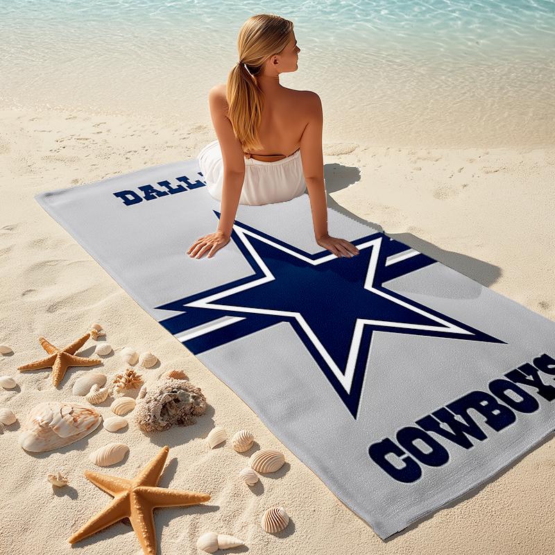 1pc Dallas Cowboys Beach Towel, Comfortable and Thick, and Swimming/Bath/Picnic/Camping Towel, Suitable for Seaside Beaches