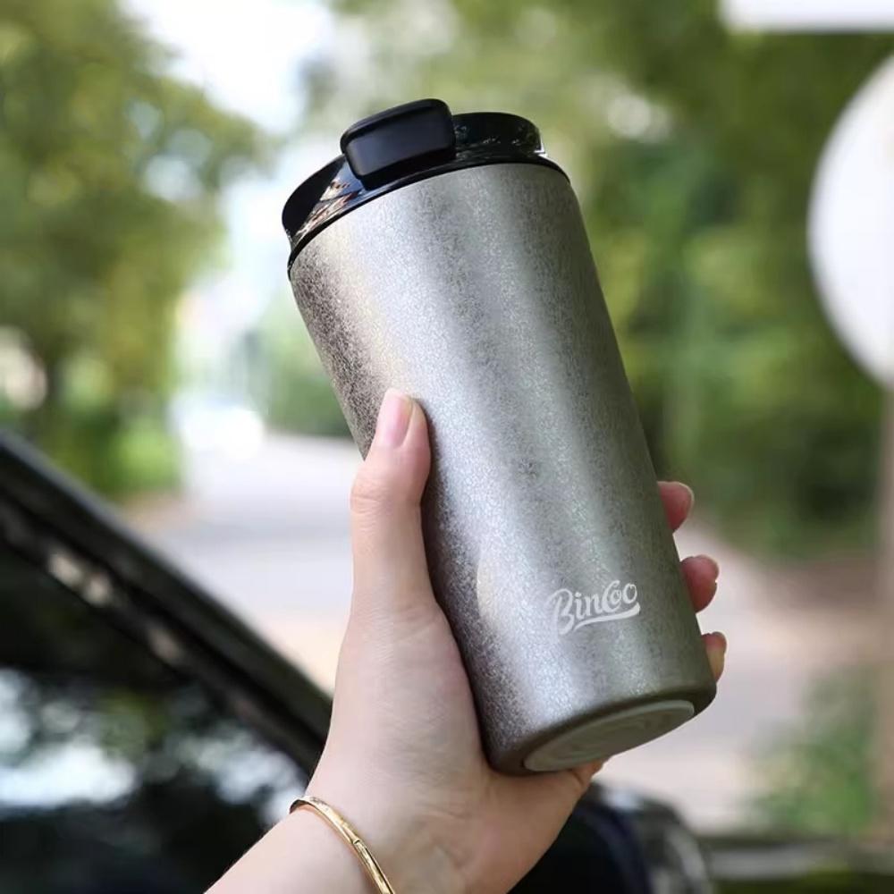 Ceramic Liner Travel Cup With Lid Leakproof Insulated Thermal Mug Coffee Cup Keep Hot And Cold Tumbler