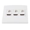 Cat6 HD Multimedia Interface Wall Plate Professional Gigabit 4K HD 6 Port Wall Plate for Computer TV Hard Disk Projector