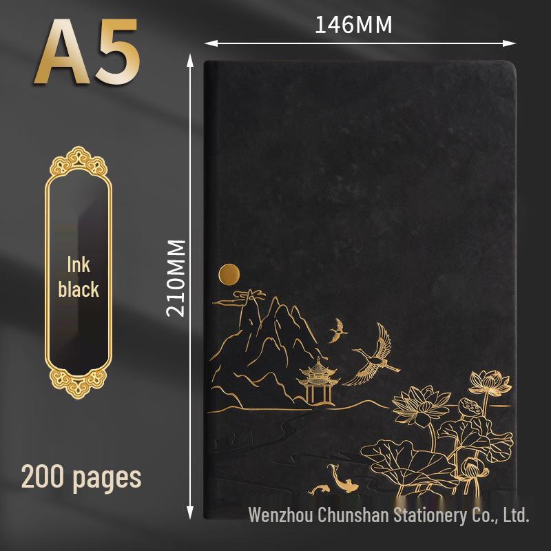 National Tide A5 Retro Chinese Style Notebook Gift Set for Business and Office Use