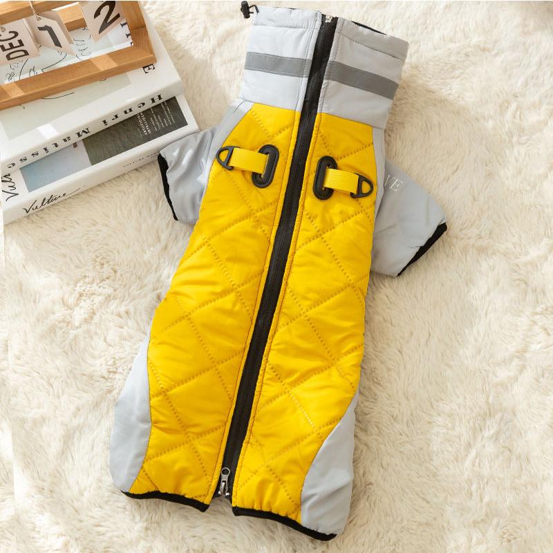 

Простая куртка для большой собаки, теплая хлопковая куртка для большой собаки на четырех лапах, осень-зима, для золотистого ретривера, самоеда, зимняя одежда для питомца M (recommended weight 21-12.5 kg)