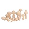 40 Stück unlackierte Holzpilze, unbemalte Naturholz-Pilz-Dekoration für DIY-Dekoration