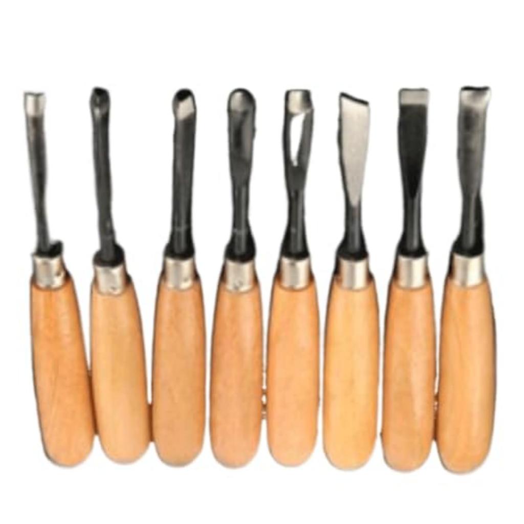 GrnArt Wood Carving Carving Knife and Hand Chisel Set for Hand Wood Carving Carving Traditional Wood Seal DIY Tools 8-Piece Set, Carving, Woodworking,