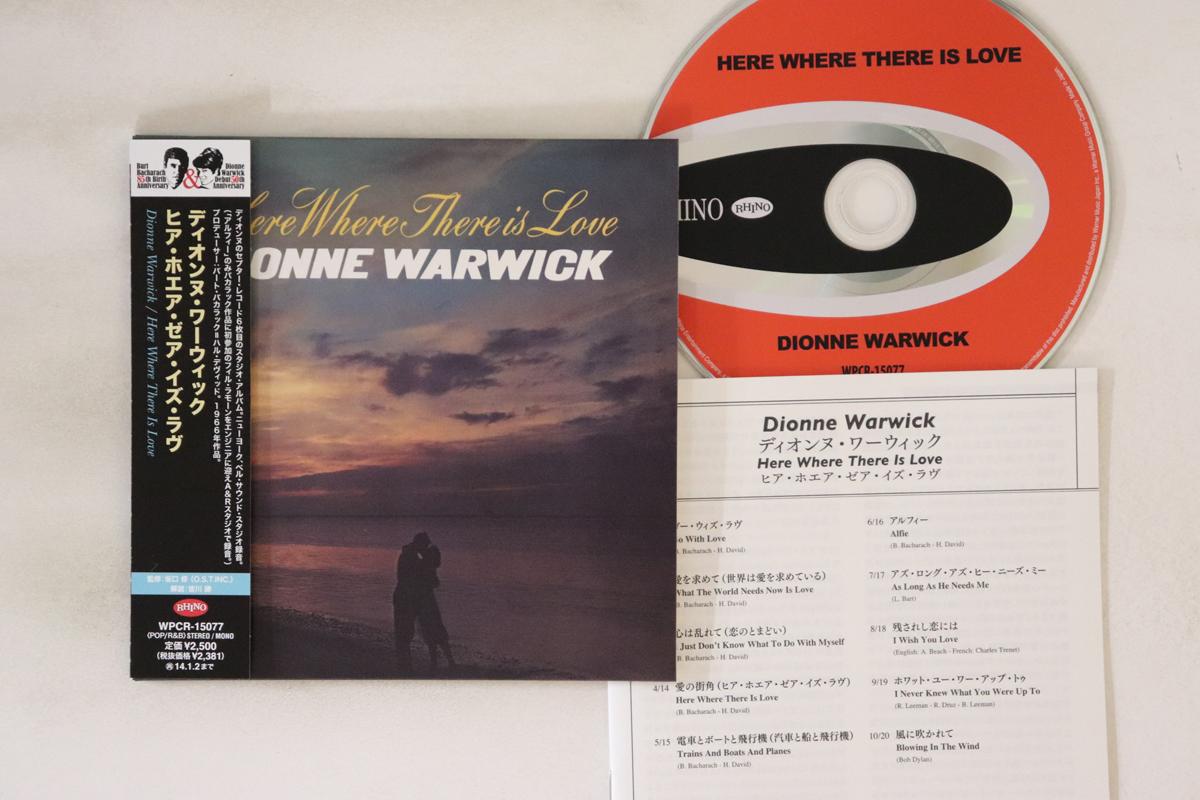 

CD DIONNE WARWICK - Here Where There Is Love WPCR15077 RHINO 2013 Japan Obi Soul/Funk Used