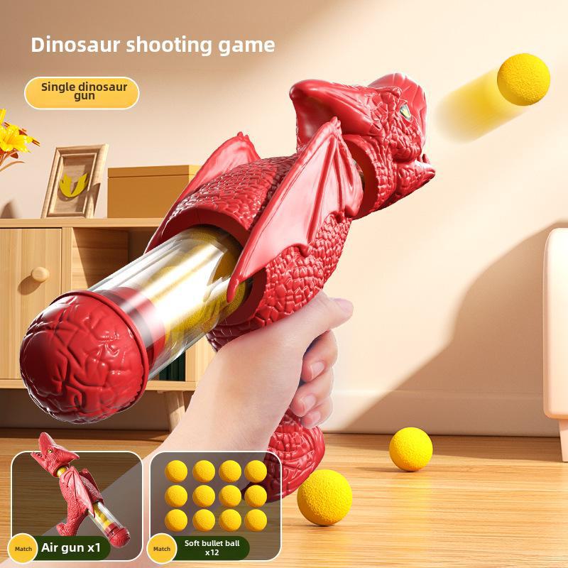 Rotating Spray Target Dinosaur Airsoft Toy Gun for Kids.