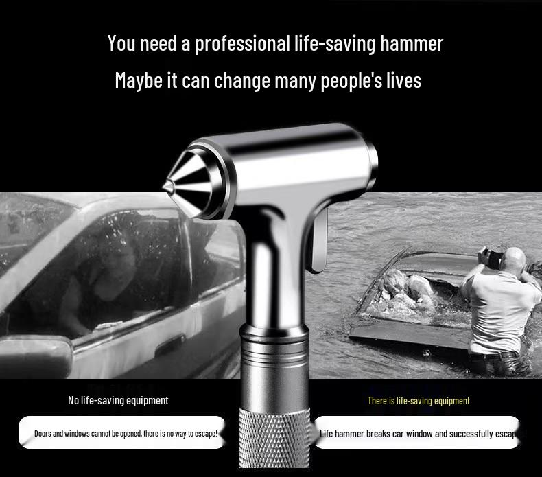 Multifunctional Emergency Car Safety Hammer & Glass Breaker