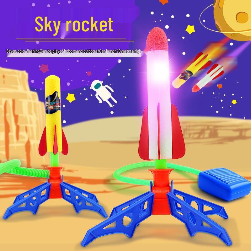 Kids' Luminous Foot-Powered Rocket Toy - Skyward Launcher