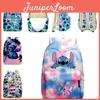 Cute Stitch Backpack For Kids With Zippered Compartments And Pockets