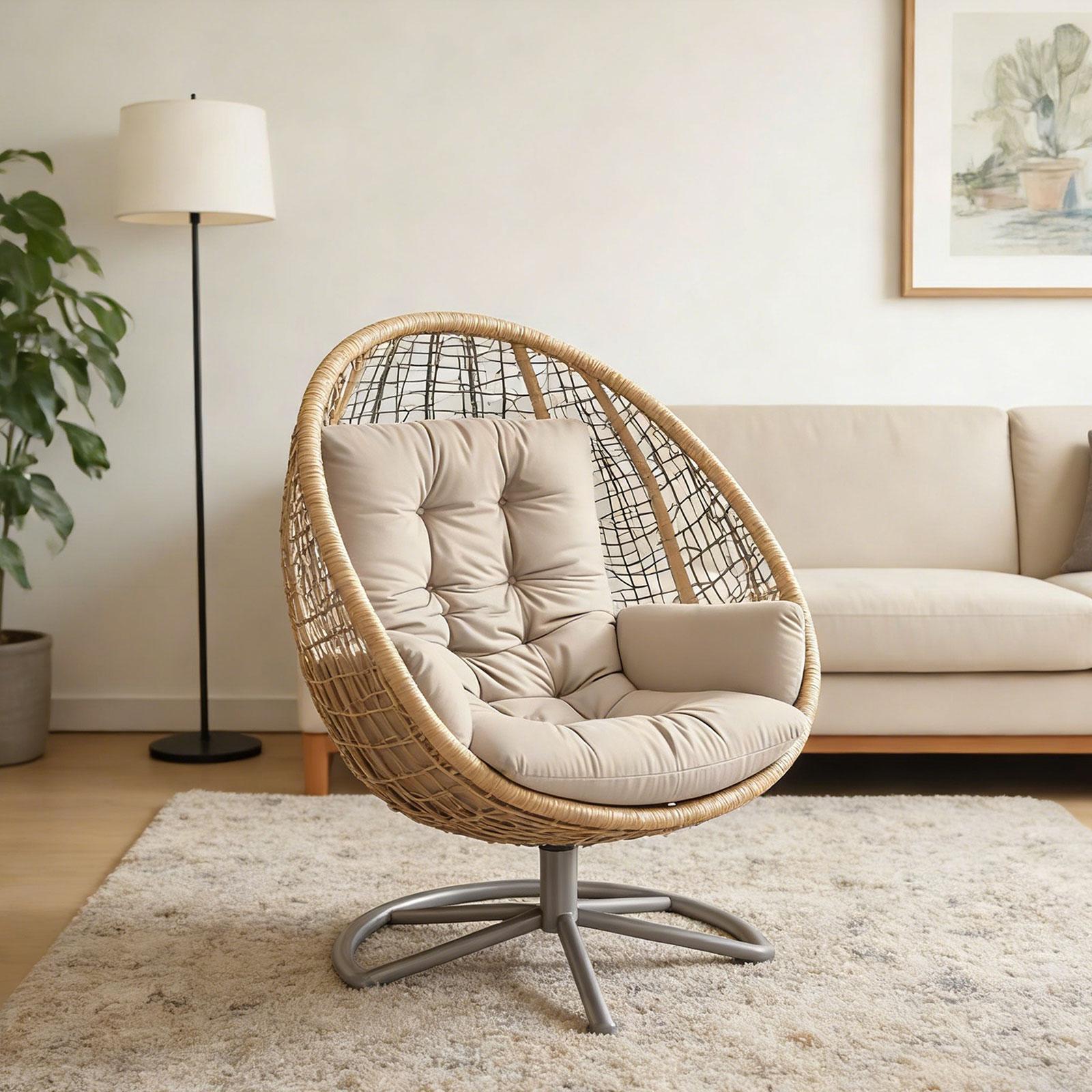 

Outdoor Hanging Chair Cushion Back Support Boho Swing Chair Cushion for Indoor Furiture Garden Bedroom хакі