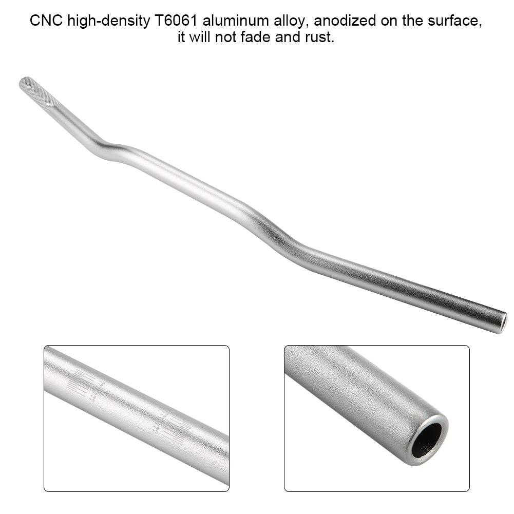 22mm Diameter Aluminum Alloy Retro Motorcycle Modified Handlebar Flat (Matte Black)