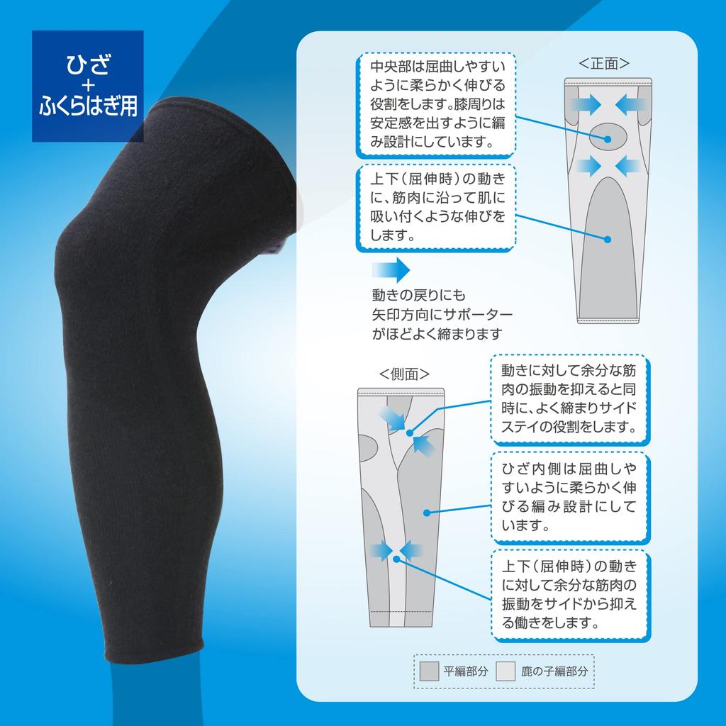 Dry Vector Knee Calf Support Unisex C2JS7605 09 Black M [Mizuno] + (1 Piece) Moisture-wicking, Quick-drying,
