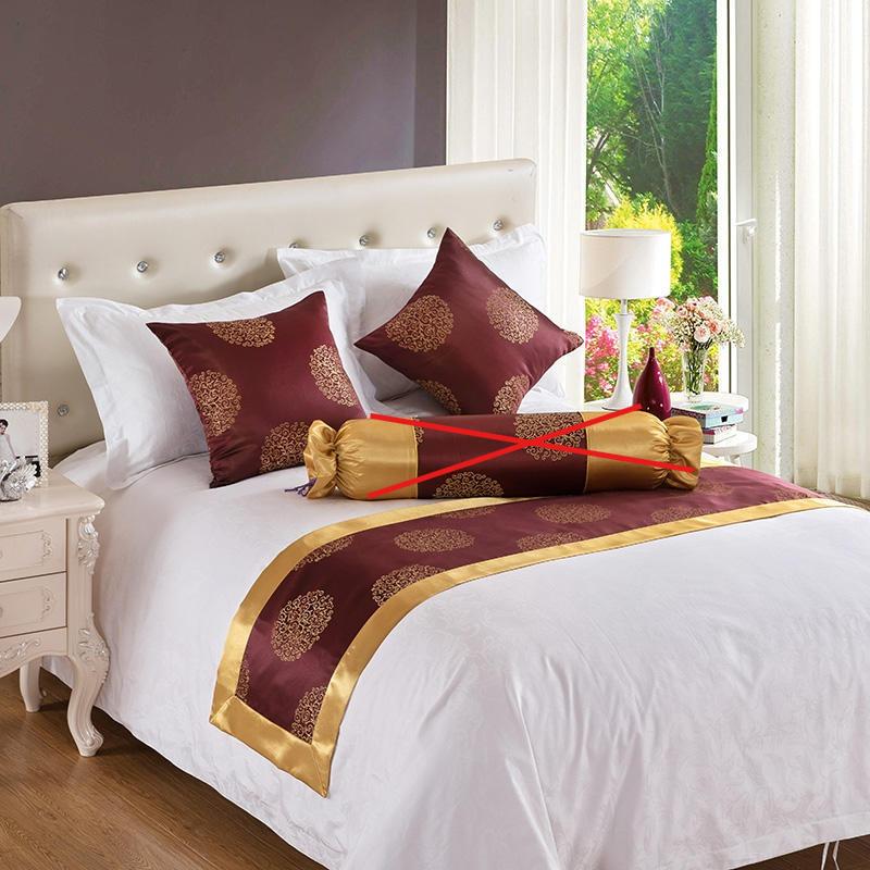1pcs European Printing Style Bed Runner Throw Home Hotel Decoration Bed Flags Wedding Bedroom Bed Tail Towel Pillowcase Dust-proof and Easy To Clean
