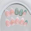 Shell Pattern Green Camellia Pearl French Girl Versatile Removable Nail Art Piece 24