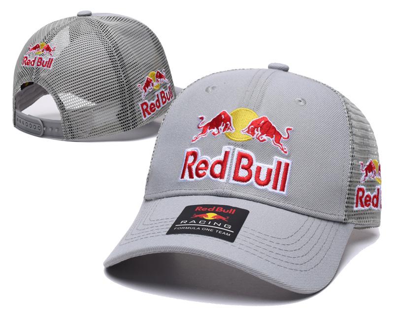 WJG Pretty Lente En Zomer Nieuwe Mesh Pet Geborduurde Red Bull Pet Snapback Heren En Dames Pet met Klep Buiten Veelzijdige Pet adjustable (54cm-62cm)