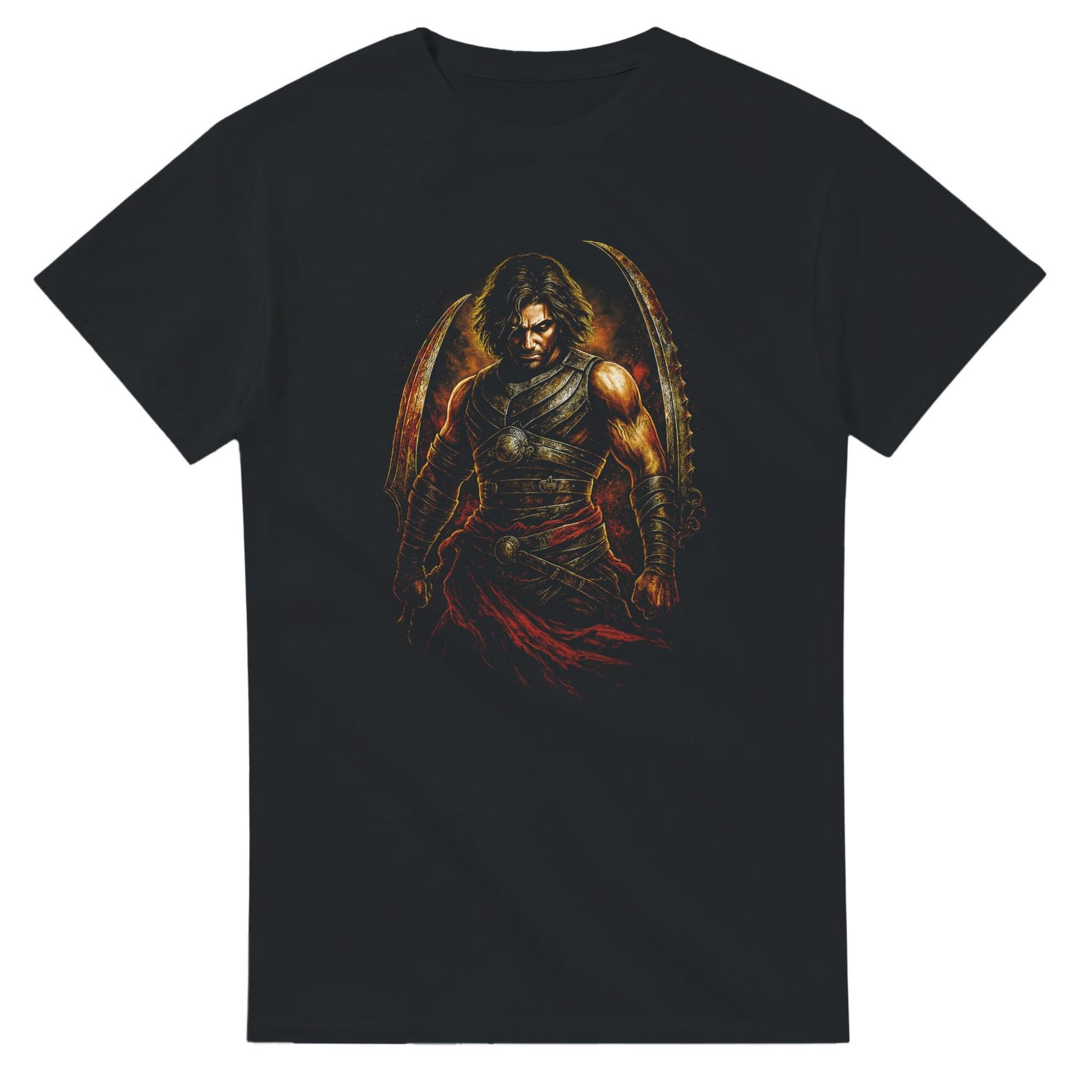 Prince of Persia Halftone Heavyweight Unisex Crewneck T shirt | Gildan® 5000 S