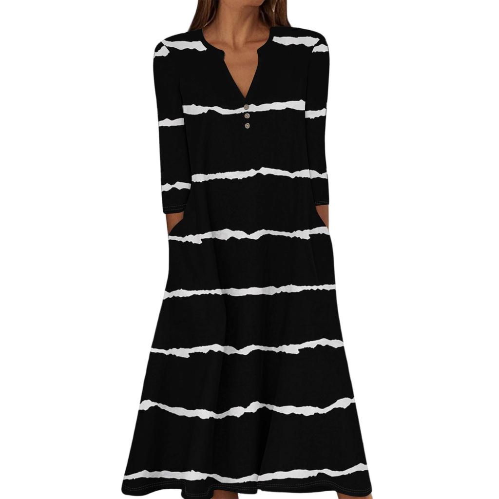 Women's Casual And Fashionable Round-neck Sleeveless Mid Length Dress