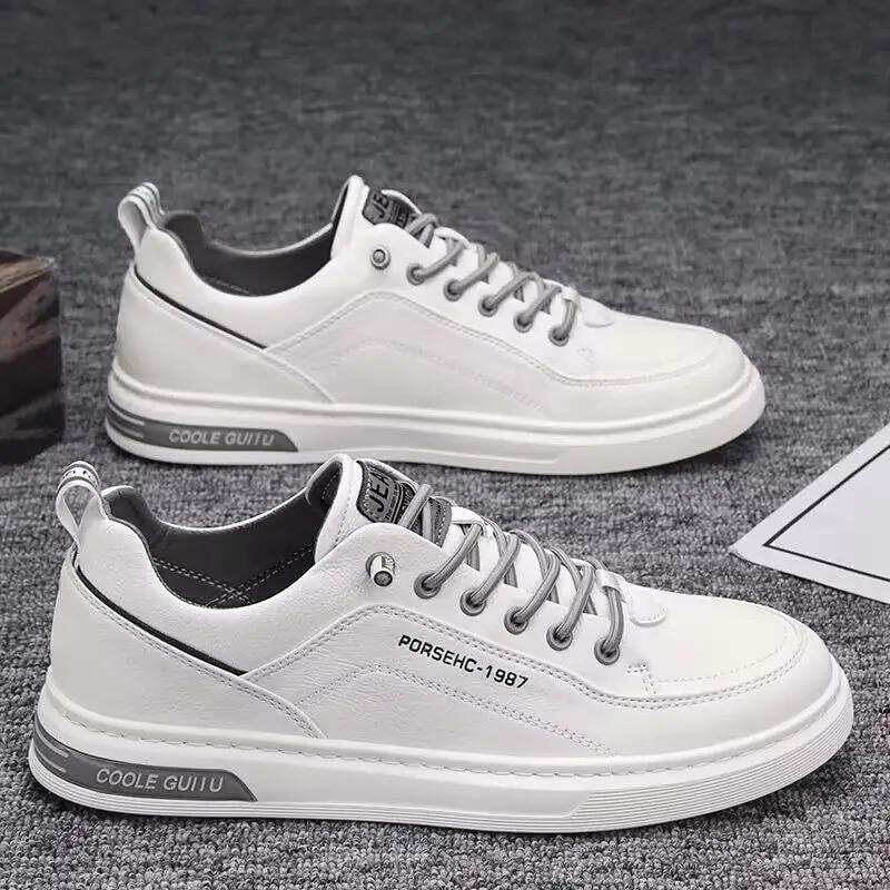 FiveFive Heren Casual Schoenen Ademende Witte Sneakers Mode Rijdende Wandelschoenen voor Heren Skate Flats