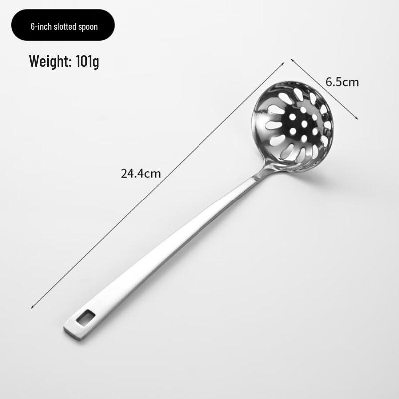 ZISIZ 410 Stainless Steel Square Handle Soup Ladle (10-Pack)