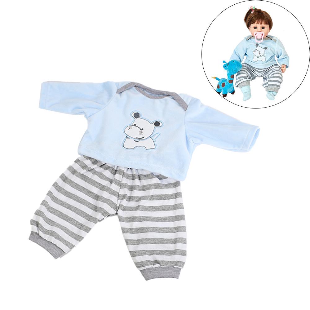 18" Soft Silicone Reborn Doll Clothes, 45cm DIY Girl's Realistic Doll Outfit.