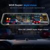 12 Inch 1080P IPS Touch Screen Car DVR Dual Lens Dash Cam with 1-Year Stream Media Rearview Mirror Recorder 1-Year Warranty