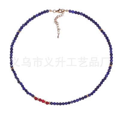 Lapis Lazuli Necklace Female Jewelry Women Choker Necklaces Femme Ladies Party Necklace Fashion Jewelry