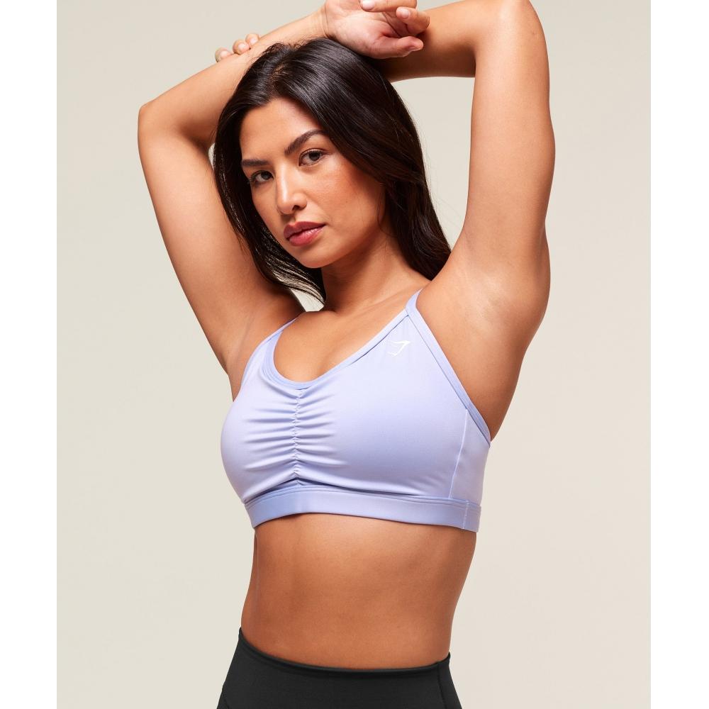 Gymshark Ruched Sports Bra Peri Blue B2a7a Udr2