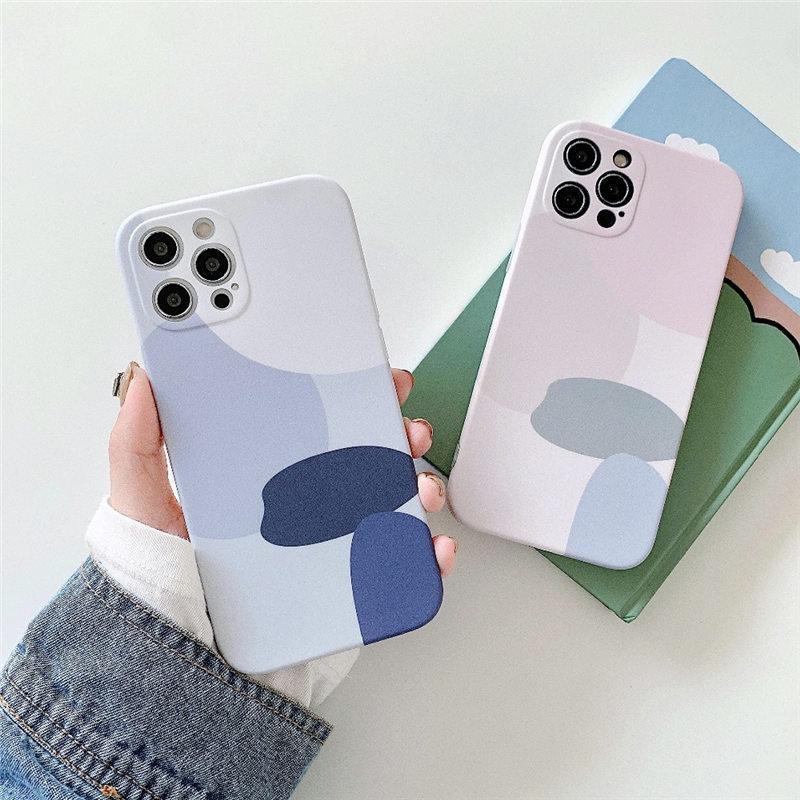 Art Abstract Geometry Ins Style Phone Case For Iphone 12 13 11 Pro Max Xr Xs Max X 7 8 Plus Se 2 12pro 11 14 Pro Graffiti Cover