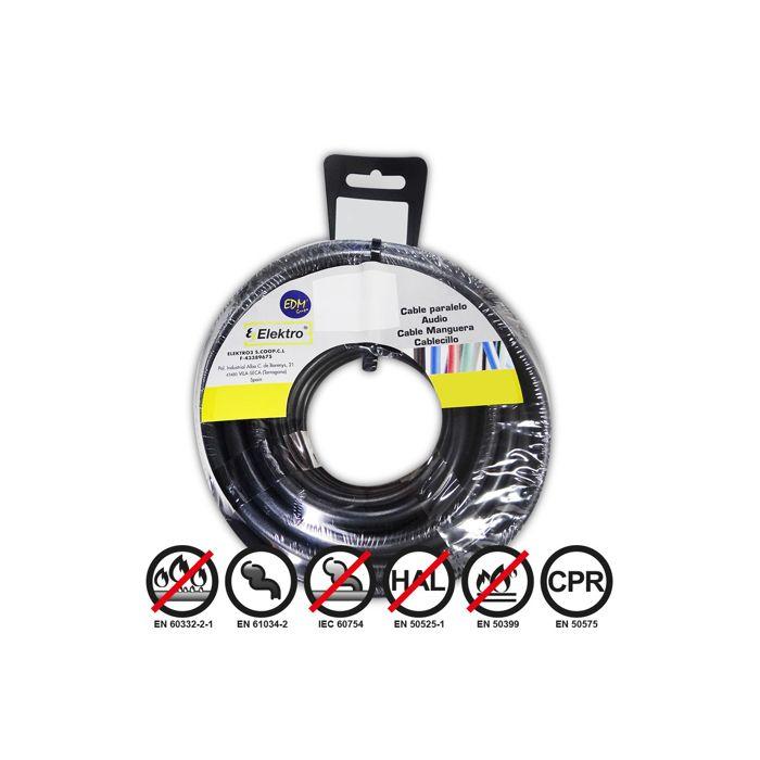 Bobine Fil Électrique Flexible 2,5mm Noir Sans Halogène 5m