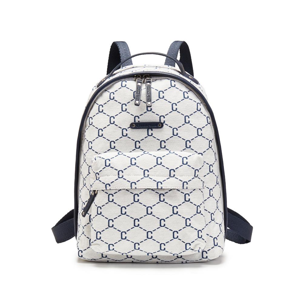 Champion Campus Mono 4.0 Backpack Unisex Backpack New-White Ink-Blue Medium-Blue-Denim U6AACPU31 New Ecru