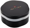 Nakatani Brothers Company Yamanaka Lacquerware Fukuume Scattered Lunch Box Black Flower Design 4.0 (with Tupperware) 33-4910