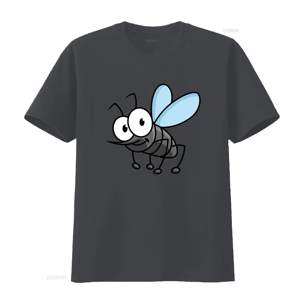 Unisexs Mosquito Print Cotton T Shirt Size XS to XL vintage Washed Breathable Slightly Casual Stretched Comfortable Unisex