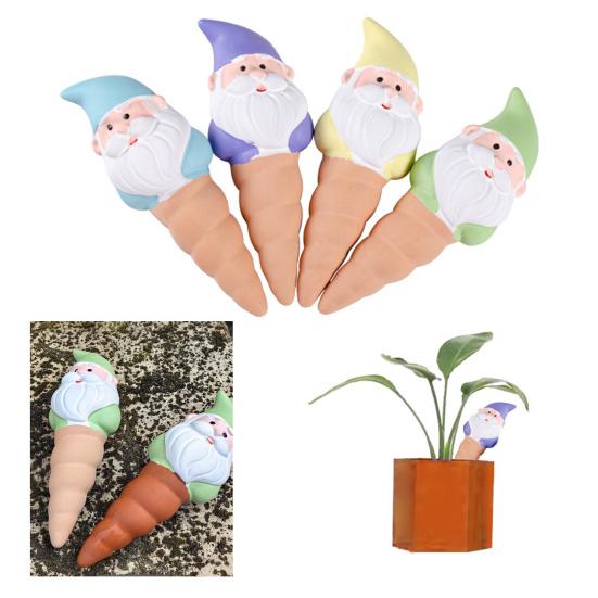 4 Pcs Gnome Self Watering Globes Terracotta Plant Watering Globes Slow Release Automatic Watering Bulbs for Indoor Outdoor Plants