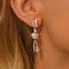 Ladies' fashionable design water droplet earrings Zircon suitable for dates, parties, holidays, gifts