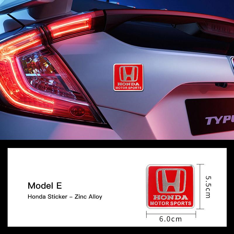 Car Logo Aluminum Label Stickers Decorative Accessories For Honda Civic Fit Accord City Vezel CR-V S660 Odyssey HR-V Insight EC5