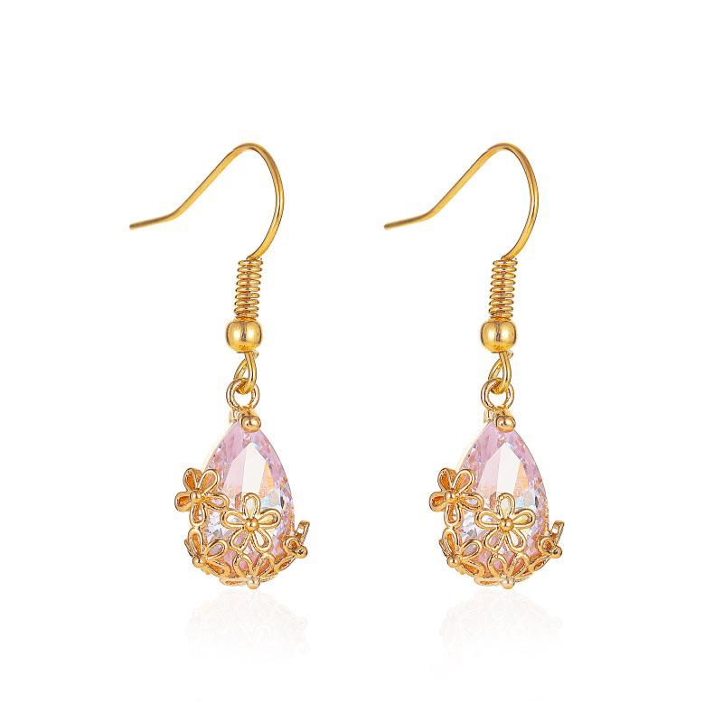 Boucles d'oreilles élégantes en zircon: Design de moulin à vent en diamants colorés pour femmes