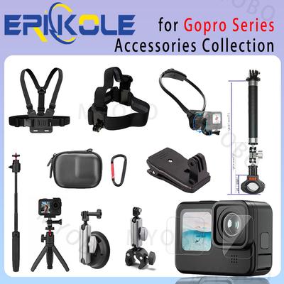 Gopro Hero 12 11 10 Aksesuarları Koruyucu Kılıf Taşıma Çantası Göğüs Askısı Gopro Insta360 Osmo Aksiyon Kamerası için Tripod Montajı