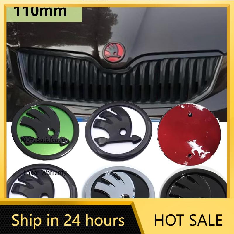 BMVR7 Car Sticker 2026 Hot 110mm Emblem for SKODA Superb Fabia Kamiq Kodiaq Karoq Octavia Citigo Yeti Rapid Vision Car Head Cover Badg