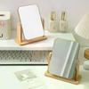 1PC Wooden Vanity Mirror Clear Personal Use Stand Angle Adjustable Makeup Base Desktop