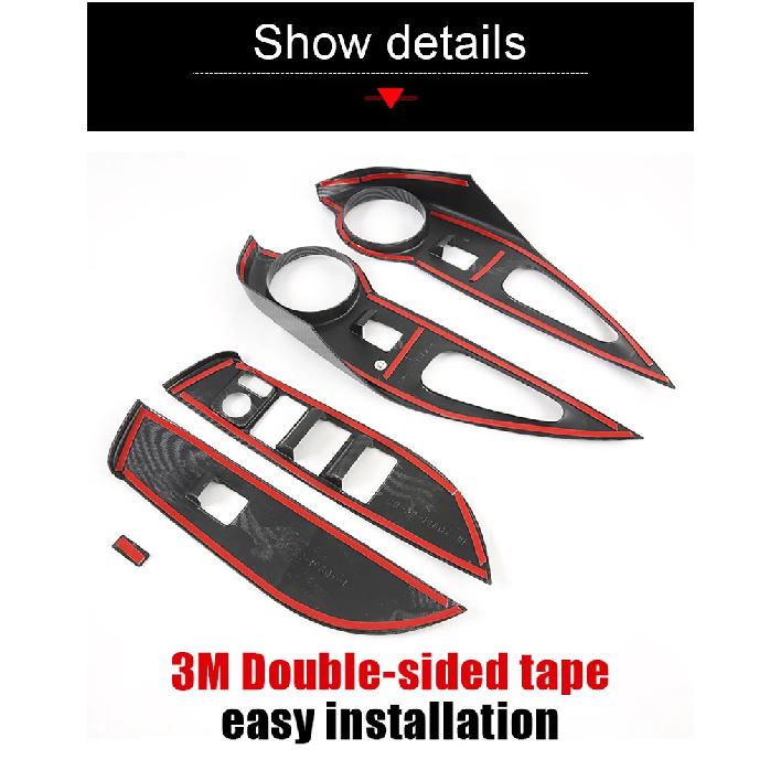 For Toyota Corolla Cross XG10 2021 2022 2023 2024 2025 Hybrid Car Window Glass Lift Switch Button Panel Trim Cover Accessories
