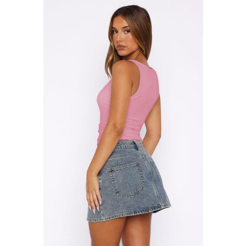 Hot Girl Versatile Camisole T-shirt Women's Tops Women's Spring and Summer