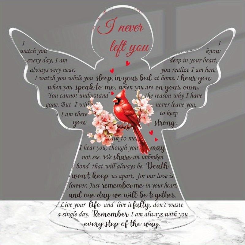 

Ангел Красный Кардинал Мемориал - Подарок соболезнования в память об ушедшем близком человеке, Декор стола памяти чистый