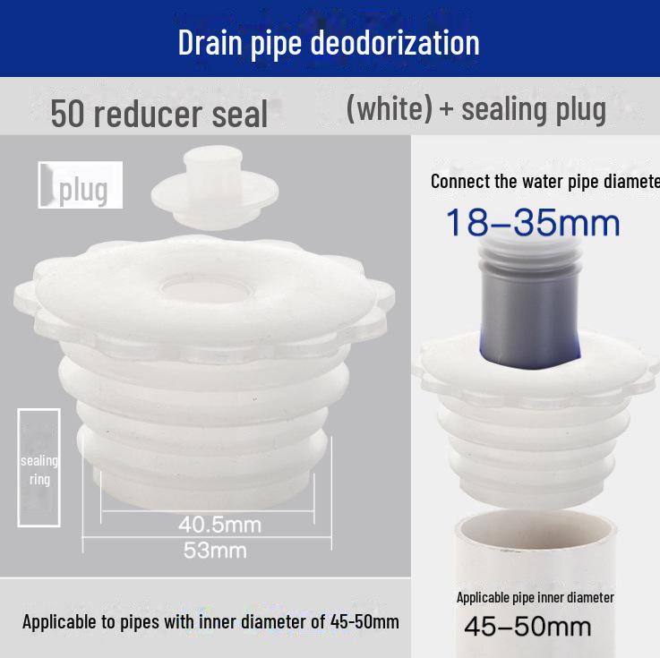 Silicone Deodorant Seal for Kitchen and Washing Machine Drain Pipes