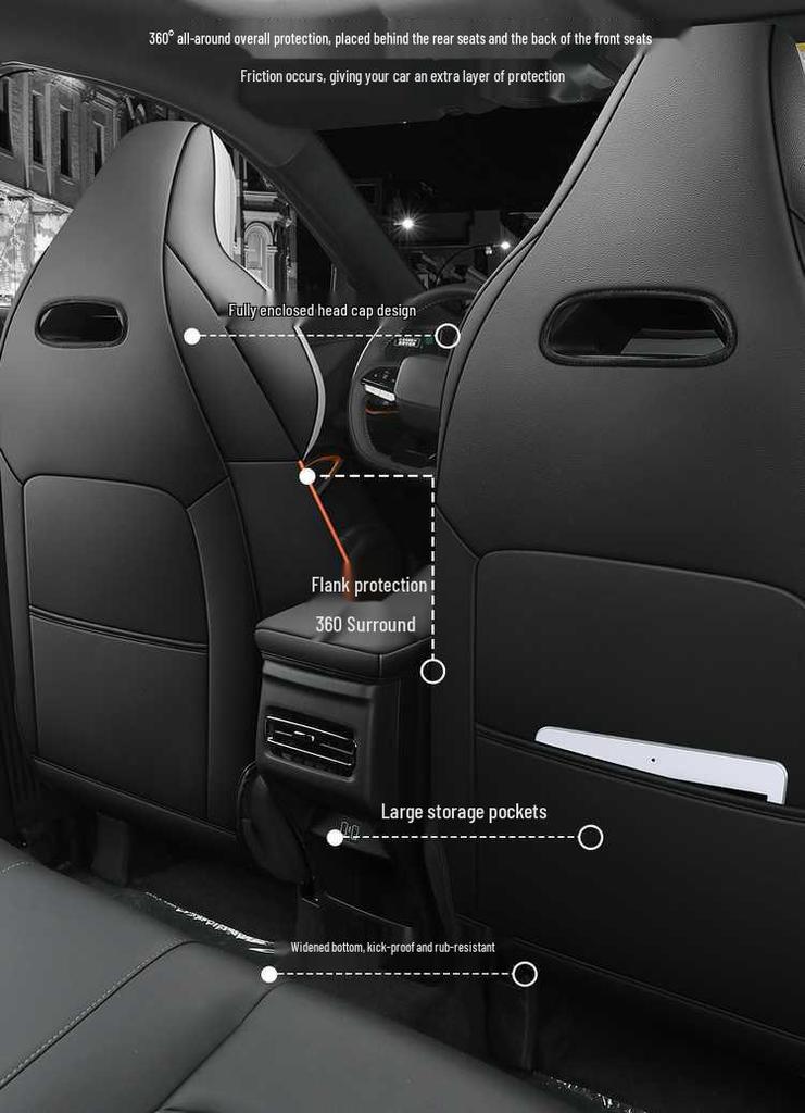Changan X5 Plus All-Season Universal Leather Seat Cover - Breathable, Full Coverage Cushion.