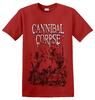 CANNIBAL CORPSE - Maglietta 'Pile Of Skulls 2018' (Rosso)