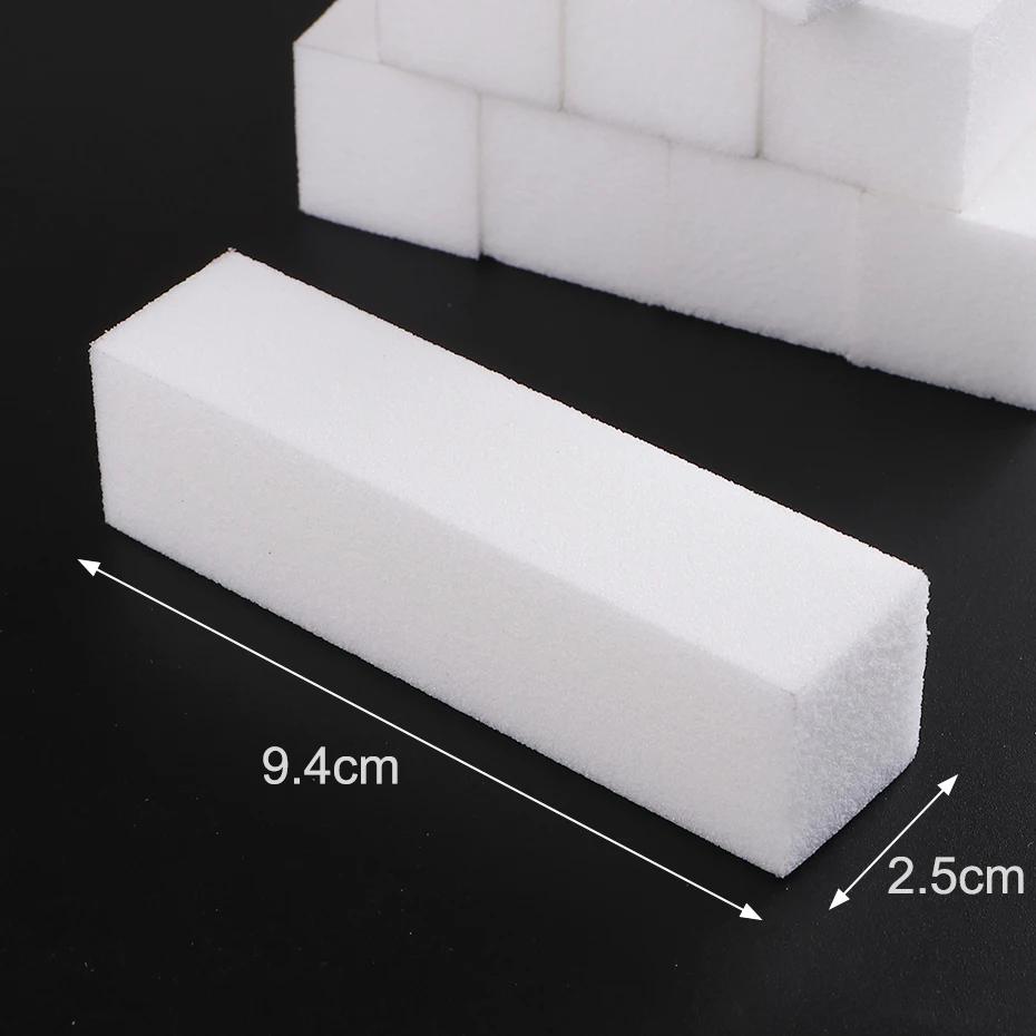 5PCS/10PCS Sponge Buffer Block Set Nail Files Manicure Pedicure Care Nail Art Buffing Sanding Polishing White Sponge Nail Tools