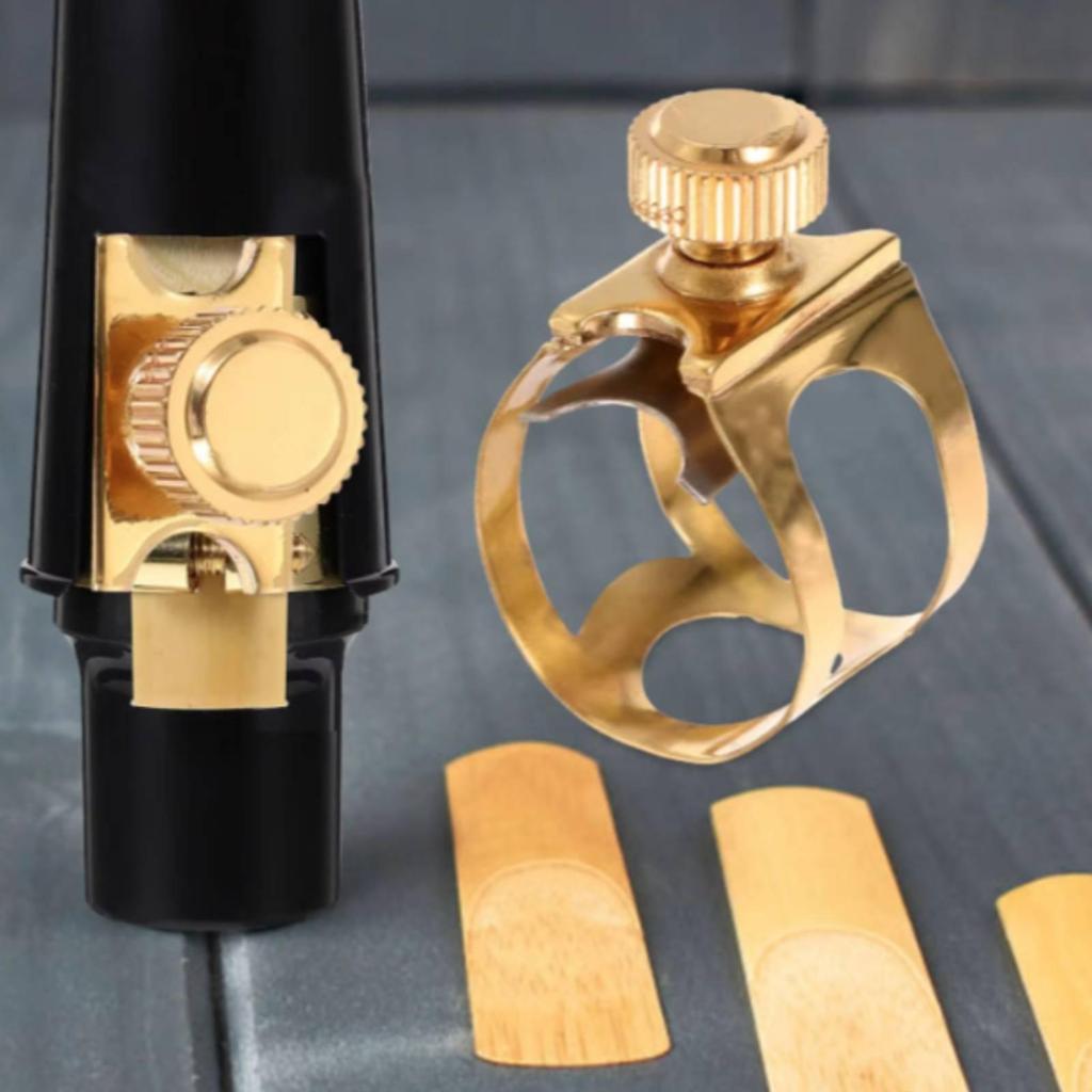 Liguature pour saxophone alto Pince métallique pour saxophone pour saxophonistes, Performance, Répétition,